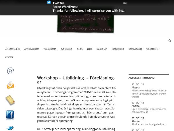 Wordpress utbildningar i Växjö